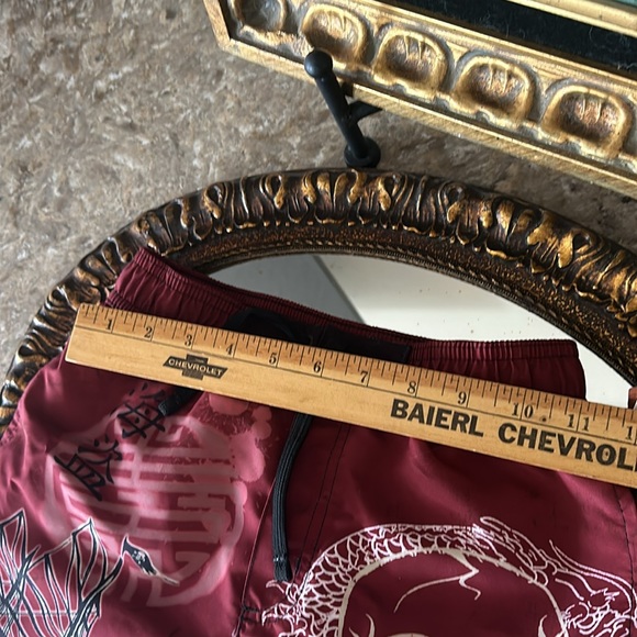 Disney Pirates of the Caribbean swim trunks sz xsmall burgundy New with tag - Picture 9 of 10